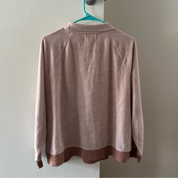 Madewell MWL velour half-zip sweatshirt - Picture 2 of 9